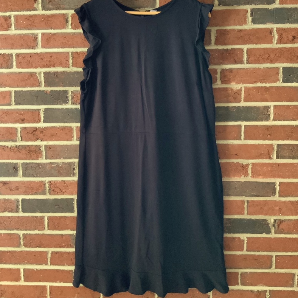 Black knit midi dress